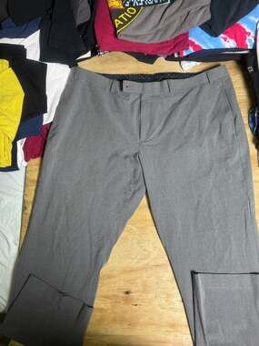 Lauren Ralph Lauren Mens Dress Pants W42 L30 Gray Stretch Trousers